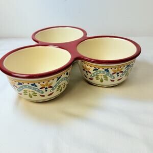 Bobby Flay Sevilla 3 Section Earthen Ware Server